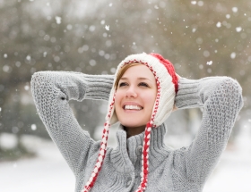 femme neige